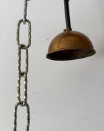 Load image into Gallery viewer, Vintage Caged Amber Bubble Glass Pendant Light
