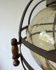 Vintage Caged Amber Bubble Glass Pendant Light