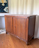 French Vintage Oak Marble Top Cabinet