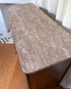 French Vintage Oak Marble Top Cabinet