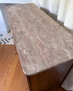 Load image into Gallery viewer, French Vintage Oak Marble Top Cabinet
