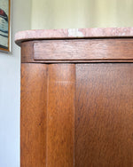 Load image into Gallery viewer, French Vintage Oak Marble Top Cabinet
