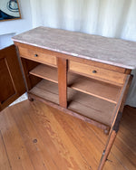 Load image into Gallery viewer, French Vintage Oak Marble Top Cabinet
