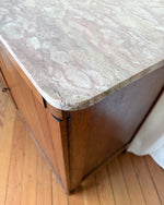 Load image into Gallery viewer, French Vintage Oak Marble Top Cabinet
