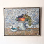 Load image into Gallery viewer, Still Life With Vase Of Fruit, Spanish Oil On Canvas, Signed
