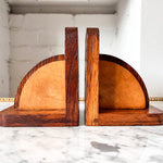 Load image into Gallery viewer, A Pair Of Wooden Art Deco Bookends
