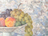 Still Life With Vase Of Fruit, Spanish Oil On Canvas, Signed