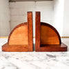 A Pair Of Wooden Art Deco Bookends