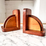 Load image into Gallery viewer, A Pair Of Wooden Art Deco Bookends
