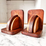 Load image into Gallery viewer, A Pair Of Wooden Art Deco Bookends
