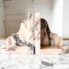 A Pair Of Vintage Pink Marble Bookends
