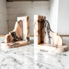 A Pair Of Vintage Pink Marble Bookends