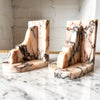 A Pair Of Vintage Pink Marble Bookends