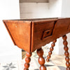 French Antique Wooden Planter With Bobbin Legs And Scalloping Detail