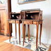 A Pair Of Vintage French Bedside Tables With Cutouts