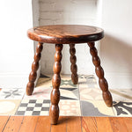 Load image into Gallery viewer, Antique Round French Bobbin Side Table
