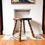 Load image into Gallery viewer, Antique Round French Bobbin Side Table
