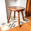 Antique Round French Bobbin Side Table