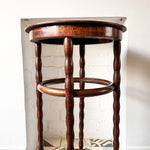 Load image into Gallery viewer, Antique Bentwood Side Table With Bobbin Legs By Fischel
