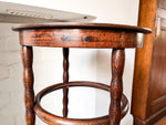 Load image into Gallery viewer, Antique Bentwood Side Table With Bobbin Legs By Fischel
