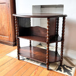 Load image into Gallery viewer, French Antique Oval Bobbin Etagere / Side Table
