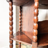 French Antique Oval Bobbin Etagere / Side Table