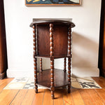 Load image into Gallery viewer, French Antique Oval Bobbin Etagere / Side Table
