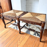 Load image into Gallery viewer, Antique French Bench With Rush Seat
