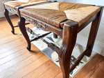 Load image into Gallery viewer, Antique French Bench With Rush Seat

