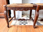 Load image into Gallery viewer, Antique French Bench With Rush Seat
