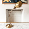 Vintage Brass Scalloped Table Lamp