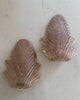 Mid-century Italian Murano Glass Leaf Wall Sconces In The Manner Of Barovier & Toso