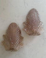 Load image into Gallery viewer, Mid-century Italian Murano Glass Leaf Wall Sconces In The Manner Of Barovier &amp; Toso
