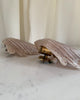 Mid-century Italian Murano Glass Leaf Wall Sconces In The Manner Of Barovier & Toso