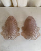 Mid-century Italian Murano Glass Leaf Wall Sconces In The Manner Of Barovier & Toso