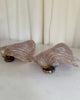 Mid-century Italian Murano Glass Leaf Wall Sconces In The Manner Of Barovier & Toso