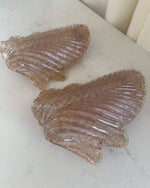 Load image into Gallery viewer, Mid-century Italian Murano Glass Leaf Wall Sconces In The Manner Of Barovier &amp; Toso
