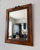 French Antique Wall Mirror With Carved Bow Detail