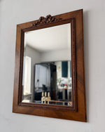 Load image into Gallery viewer, French Antique Wall Mirror With Carved Bow Detail
