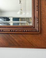 Load image into Gallery viewer, French Antique Wall Mirror With Carved Bow Detail

