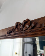 Load image into Gallery viewer, French Antique Wall Mirror With Carved Bow Detail
