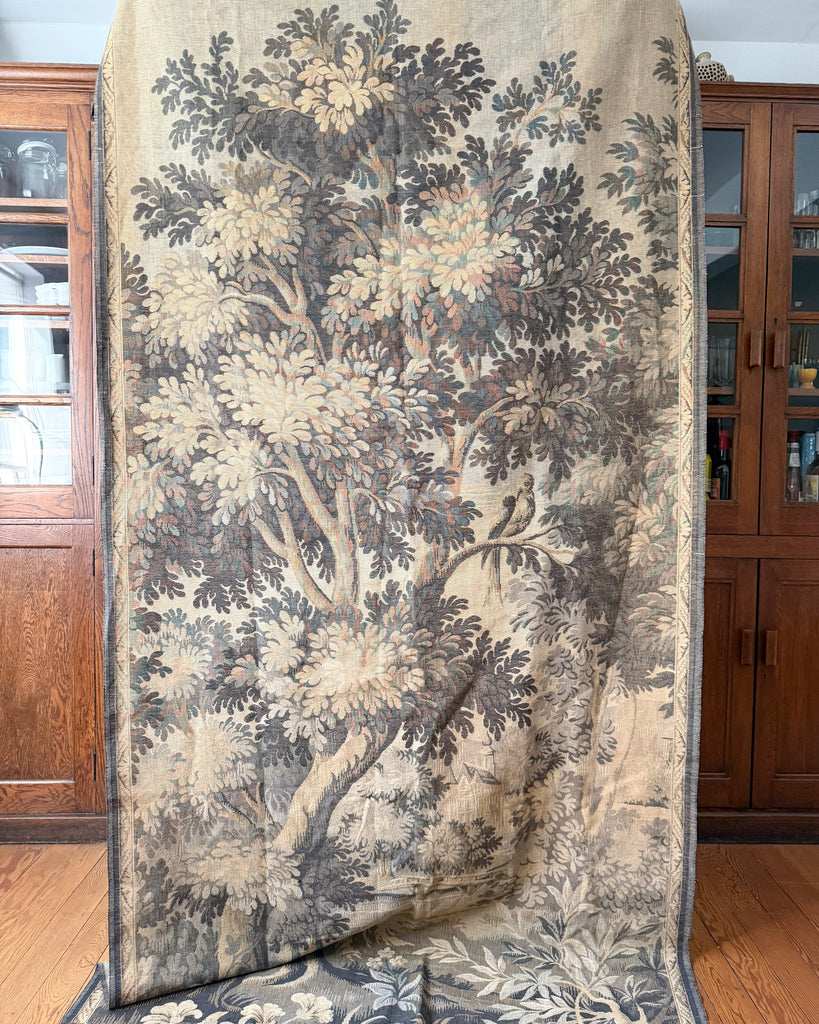 Large French Antique Tapestry Fabric
