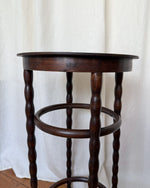 Load image into Gallery viewer, Antique Bentwood Side Table / Stool With Bobbin Legs By Fischel
