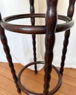 Load image into Gallery viewer, Antique Bentwood Side Table / Stool With Bobbin Legs By Fischel
