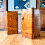 Load image into Gallery viewer, A Pair Of Art Deco Burr Walnut Bedside Cabinets
