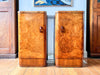 A Pair Of Art Deco Burr Walnut Bedside Cabinets