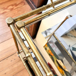 Load image into Gallery viewer, Italian Mid Century Brass Faux Bamboo Drinks Trolley
