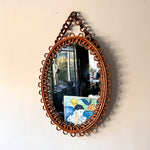 Load image into Gallery viewer, Mid-Century Italian Franco Albini Bamboo Wall Mirror
