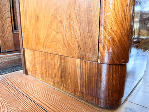 A Pair Of Art Deco Burr Walnut Bedside Cabinets