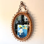 Load image into Gallery viewer, Mid-Century Italian Franco Albini Bamboo Wall Mirror
